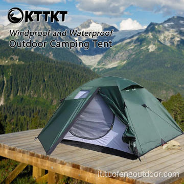 3,1 kg di tenda in campeggio verde resistente al vento